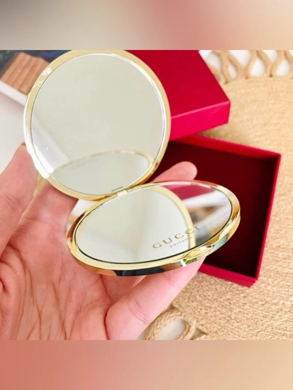 Gucci pocket makeup mirror